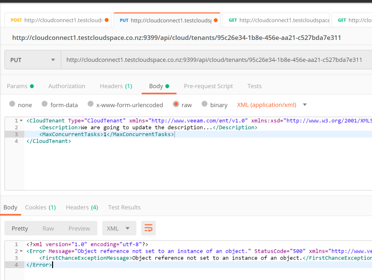 New TenantType node in CloudTenant Schema with Veeam Update 4