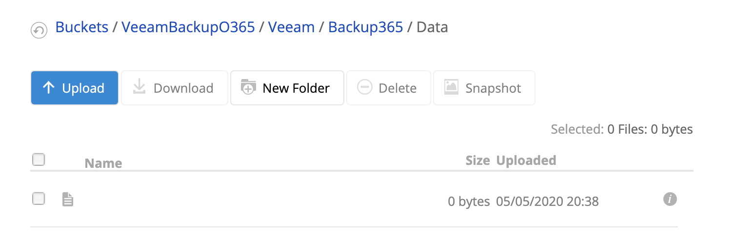 veeam shared folder backup s3