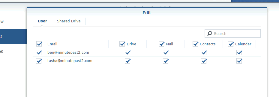 g suite backup synology