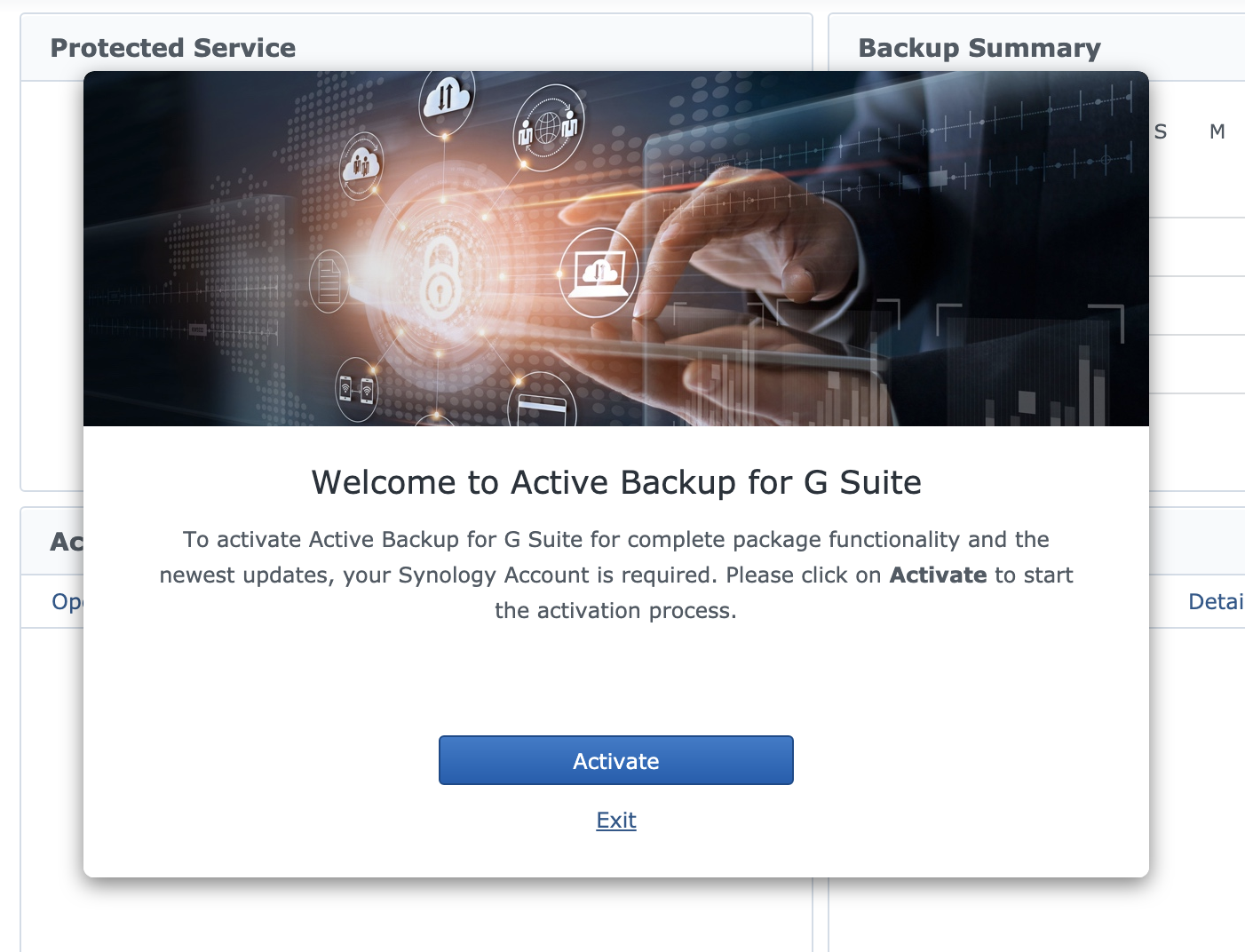 g suite backup synology