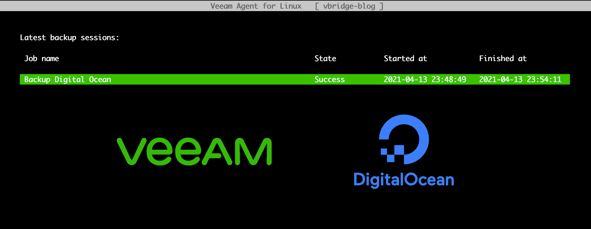 Backup Digital Ocean with Veeam Agent for Linux