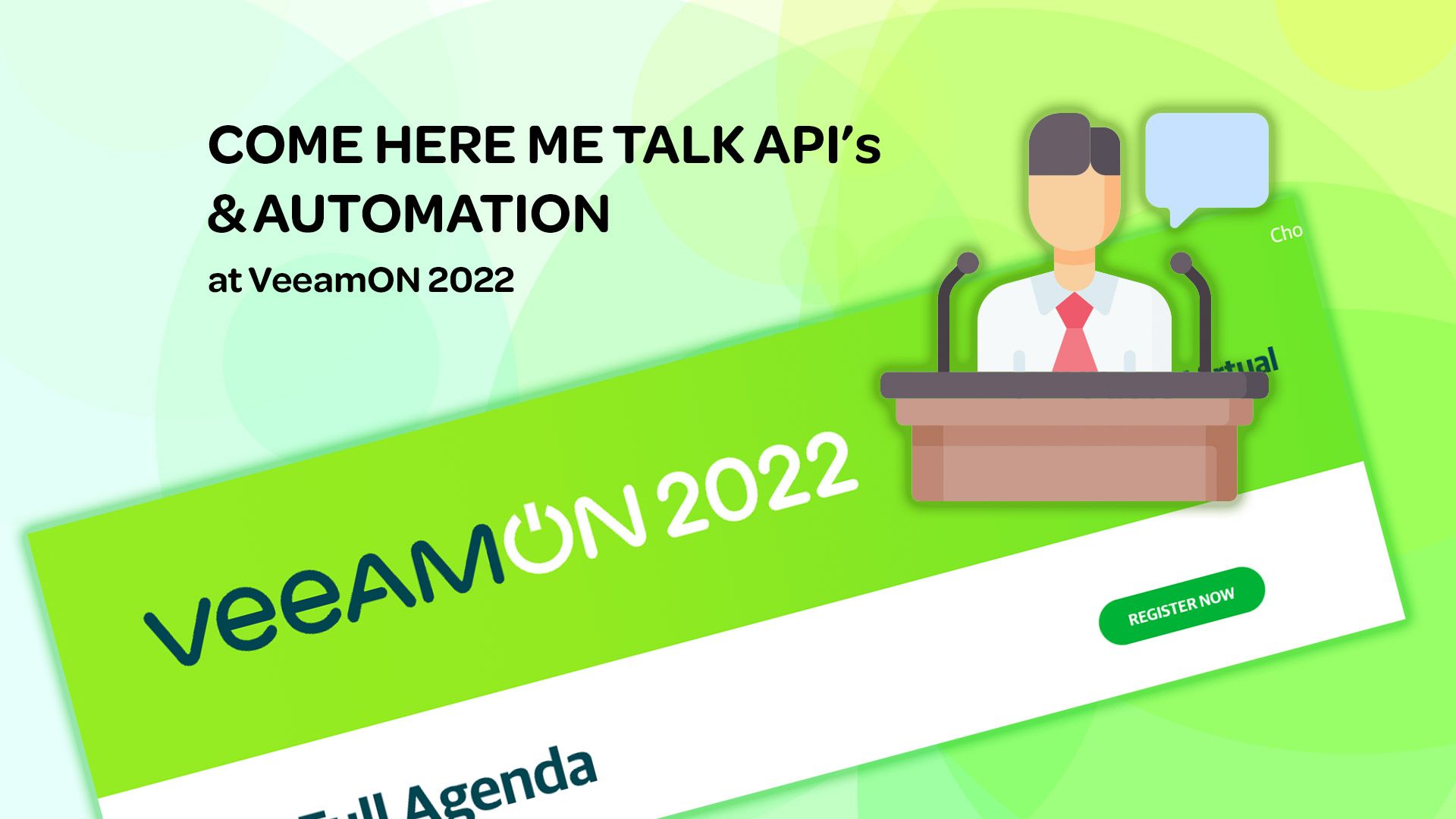 I am speaking (twice) at VeeamON 2022 - come have a listen! (in person or virtual)